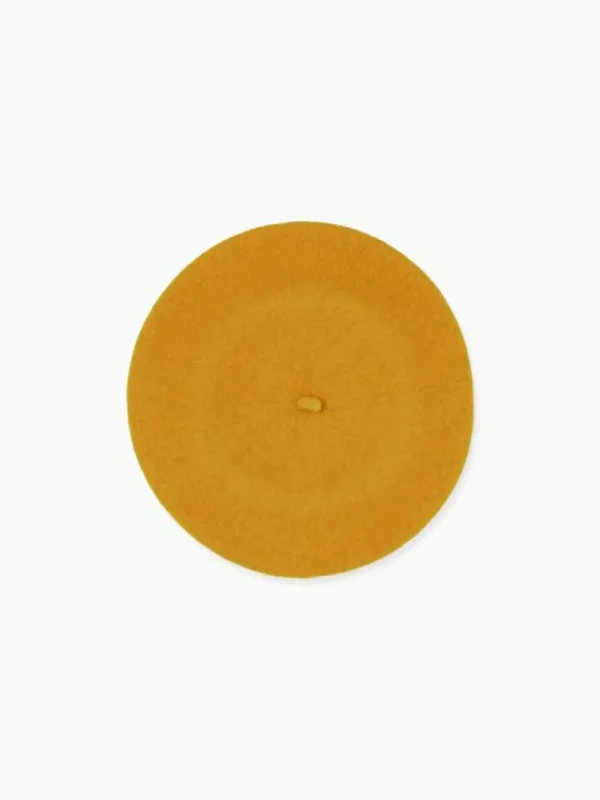 La Coqueta View All | Hats & Scarves^Mustard Kids Wool Beret
