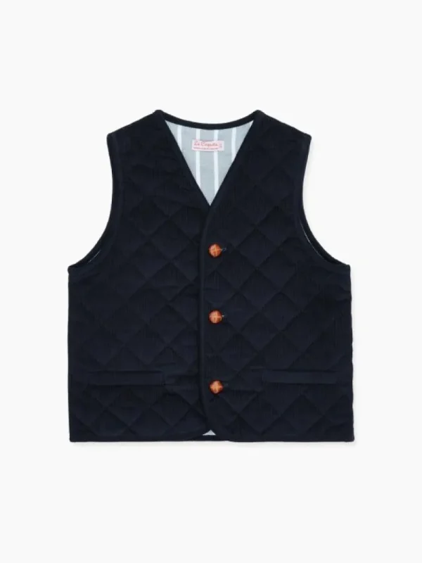 La Coqueta Coats & Jackets | Coats & Jackets^Navy Caza Kids Sleeveless Jacket
