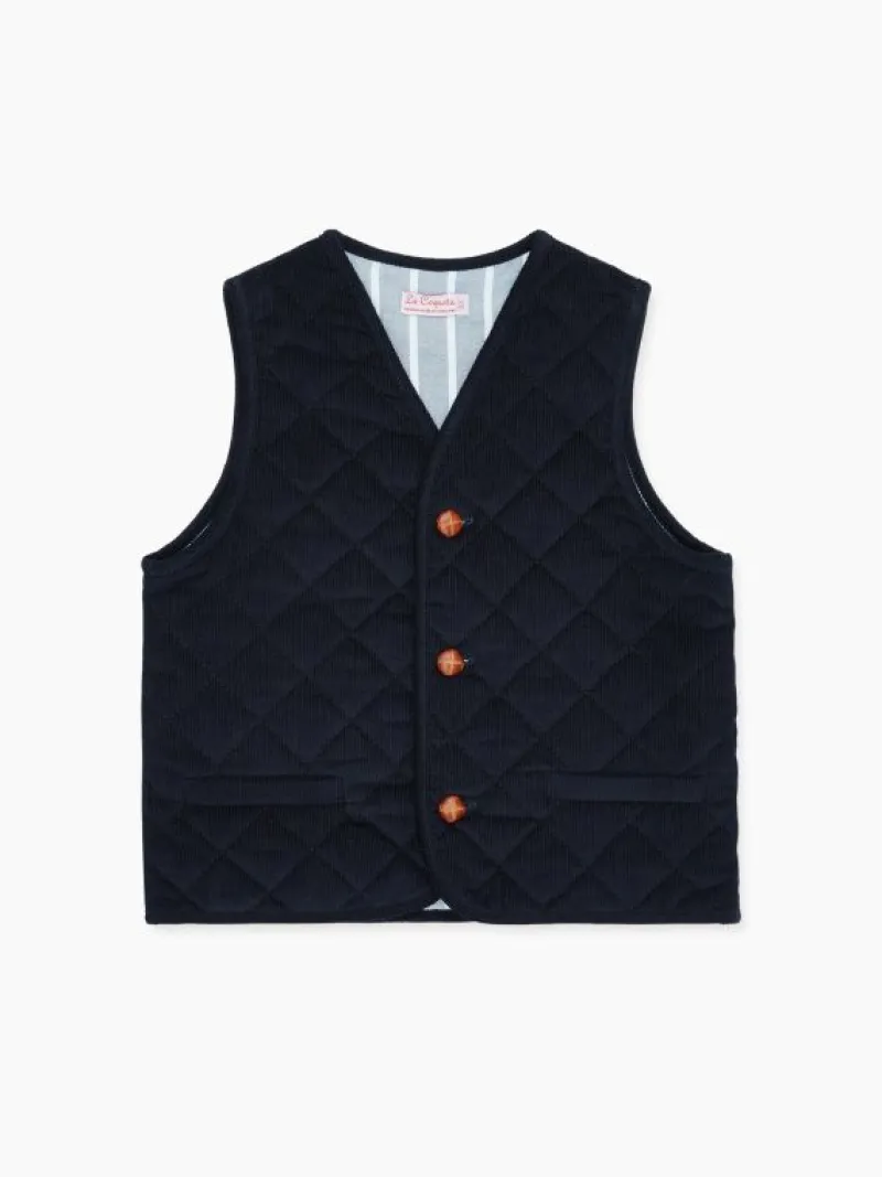 La Coqueta Coats & Jackets | Coats & Jackets^Navy Caza Kids Sleeveless Jacket
