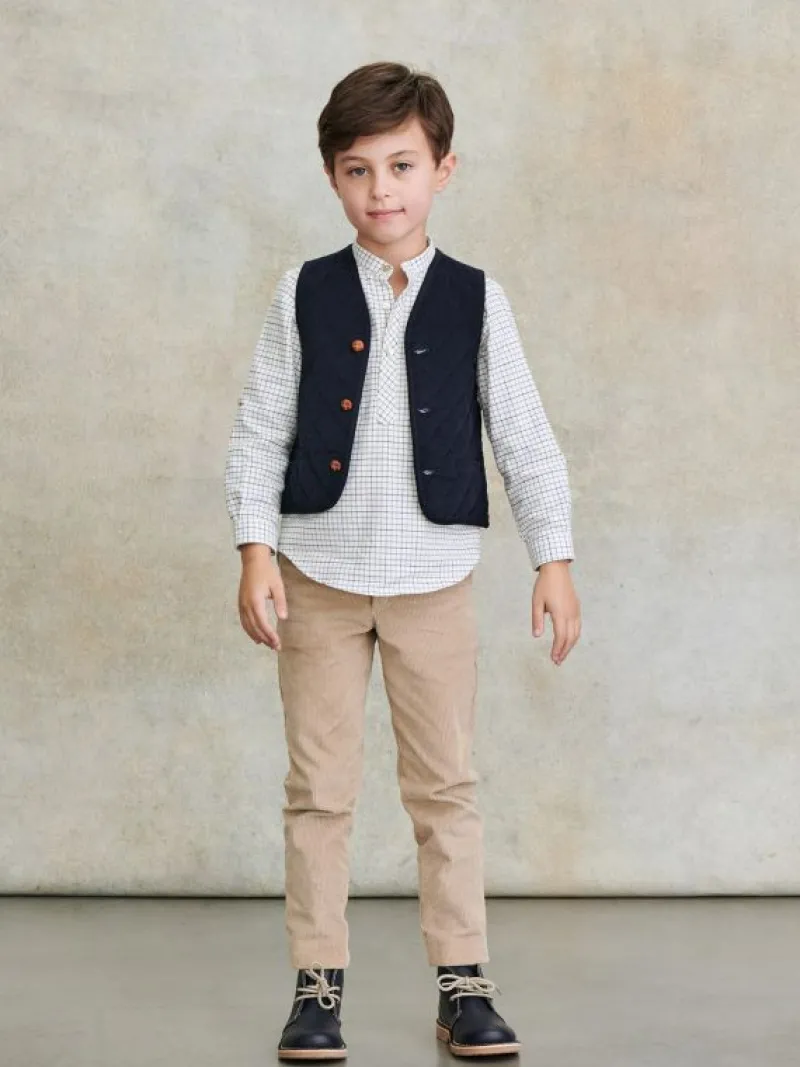 La Coqueta Coats & Jackets | Coats & Jackets^Navy Caza Kids Sleeveless Jacket