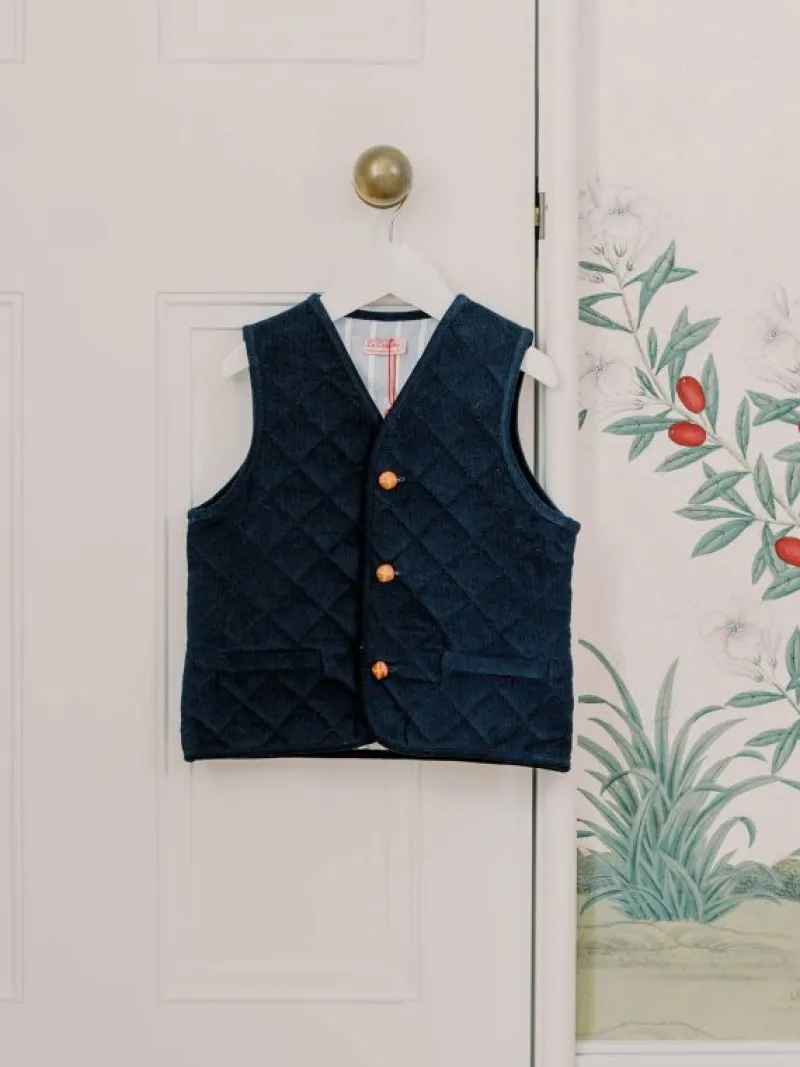 La Coqueta Coats & Jackets | Coats & Jackets^Navy Caza Kids Sleeveless Jacket
