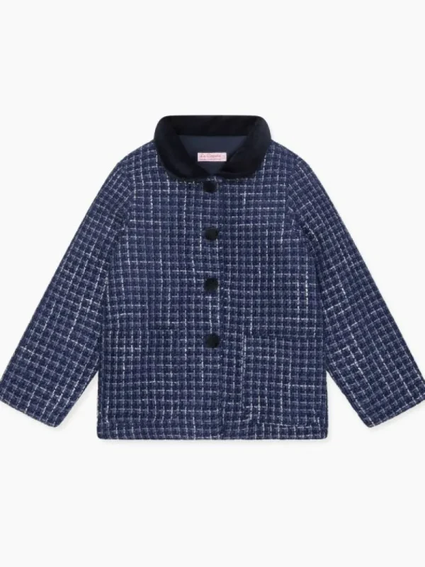 La Coqueta Coats & Jackets^Navy Check Gabriella Girl Jacket