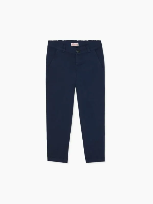 La Coqueta Pants, Jeans & Shorts^Navy Elio Boy Chinos