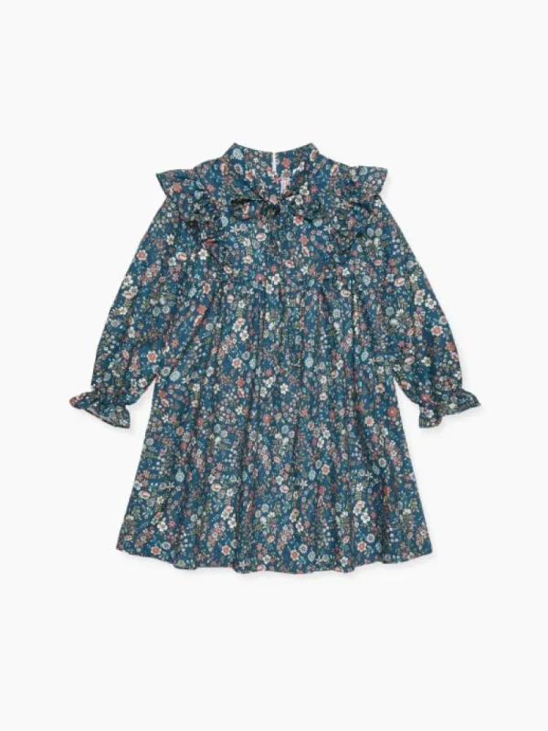 La Coqueta Dresses^Navy Floral Laurelia Girl A-Line Dress