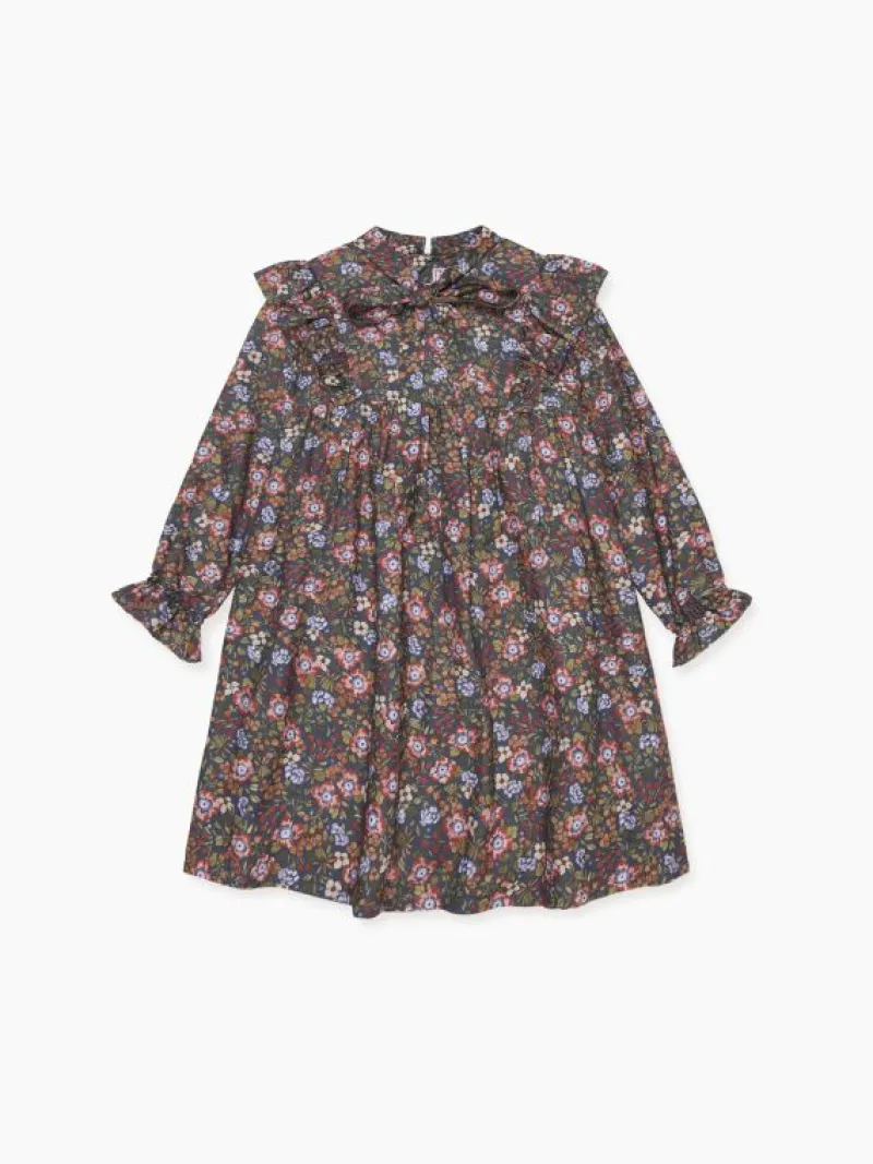 La Coqueta Dresses^Navy Floral Laurelia Girl Empire Dress