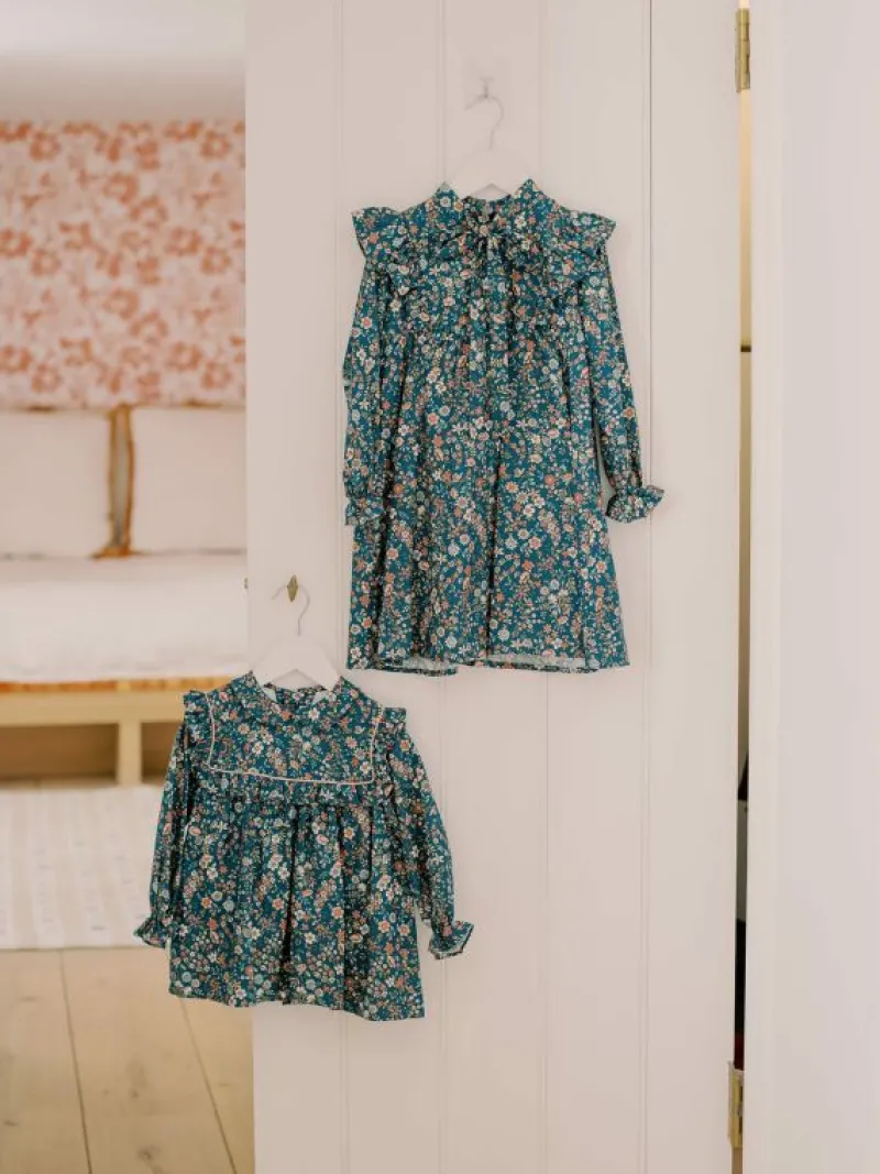 La Coqueta Dresses^Navy Floral Laurelia Girl A-Line Dress
