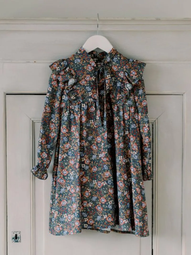 La Coqueta Dresses^Navy Floral Laurelia Girl Empire Dress