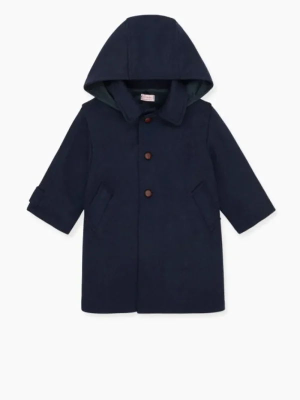 La Coqueta Coats & Jackets | Coats & Jackets^Navy Loden Kids Wool Coat