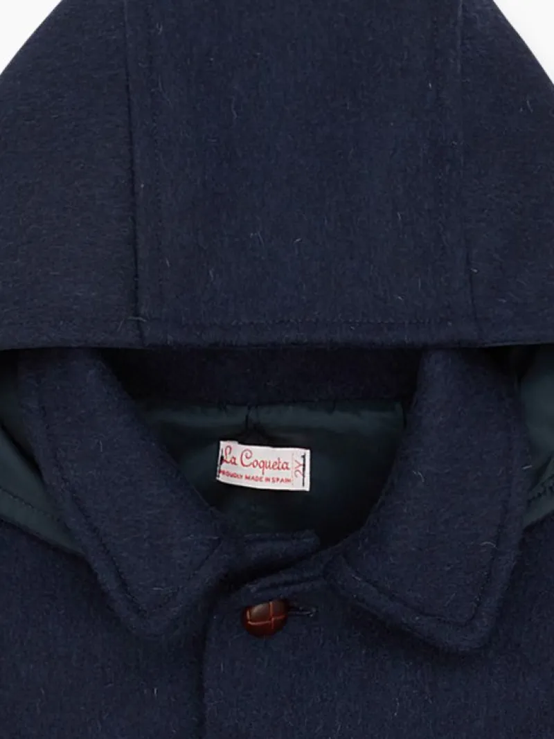La Coqueta Coats & Jackets | Coats & Jackets^Navy Loden Kids Wool Coat