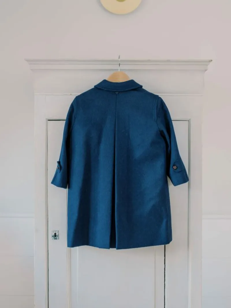 La Coqueta Coats & Jackets | Coats & Jackets^Navy Loden Kids Wool Coat