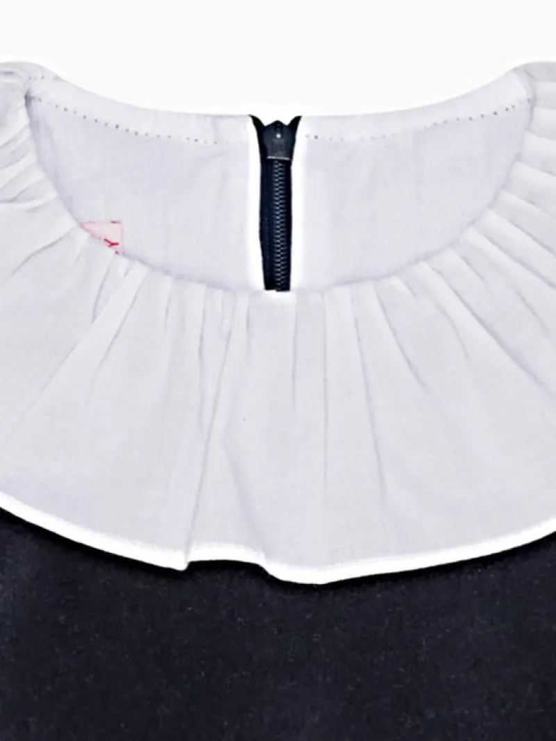 La Coqueta Dresses^Navy Nola Velvet Girl Dress