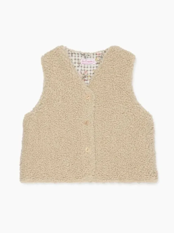 La Coqueta Coats & Jackets^Oatmeal Valentina Girl Vest