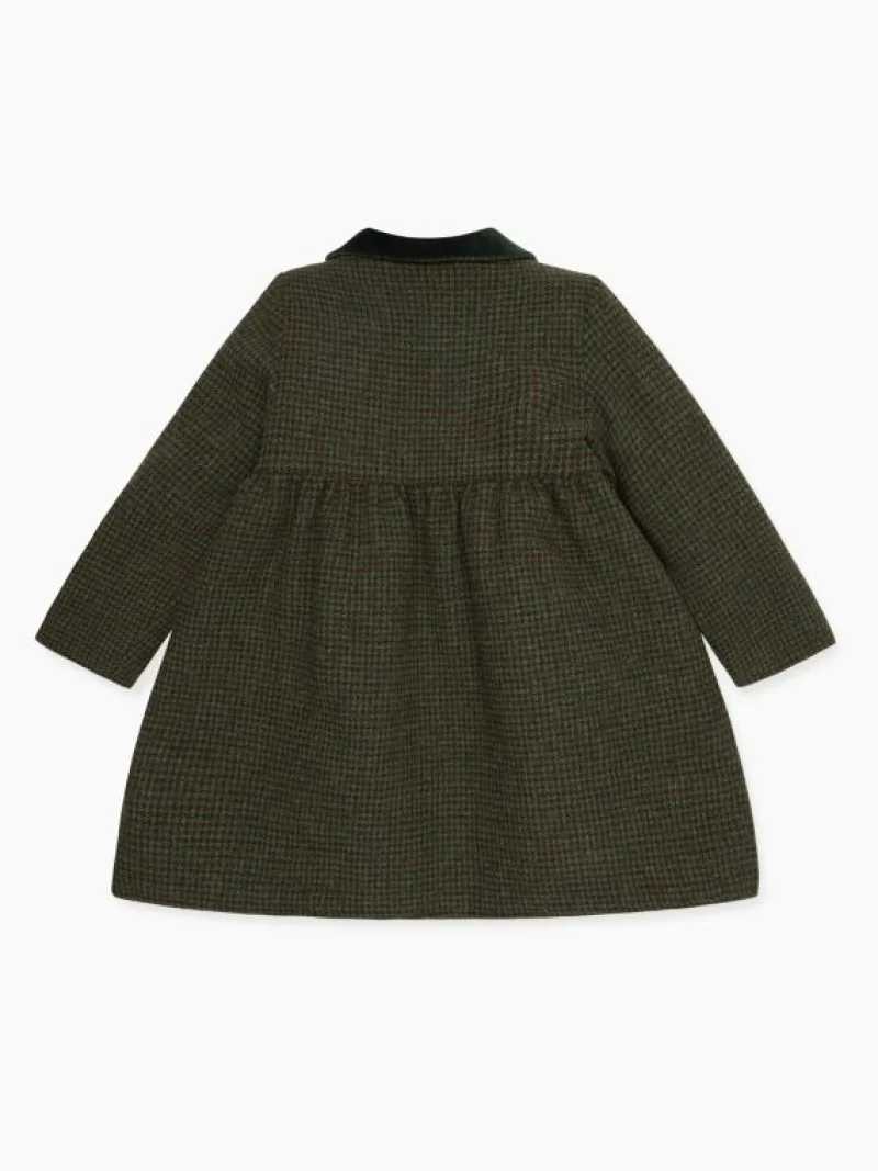 La Coqueta Coats & Jackets^Olive Check Alicia Girl Coat