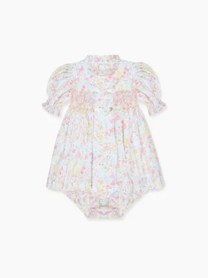 La Coqueta View All | Dresses & Sets^Pink Bunny Carla Baby Girl Hand-Smocked Set