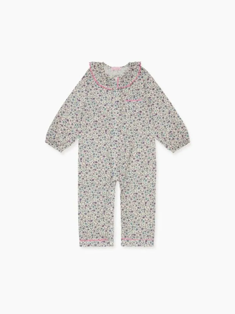 La Coqueta View All | Baby Girl^Pink Floral Lorna Baby Girl Pyjamas