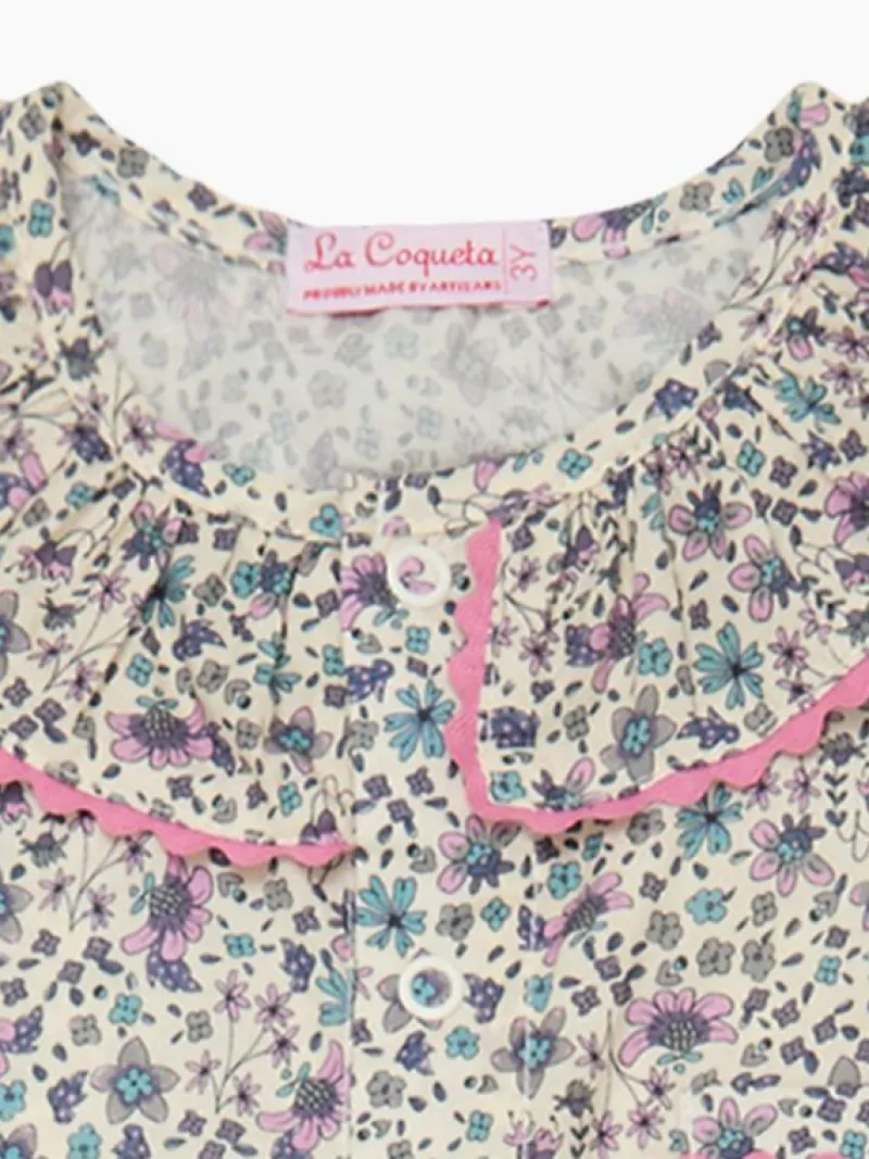 La Coqueta View All | Baby Girl^Pink Floral Lorna Baby Girl Pyjamas