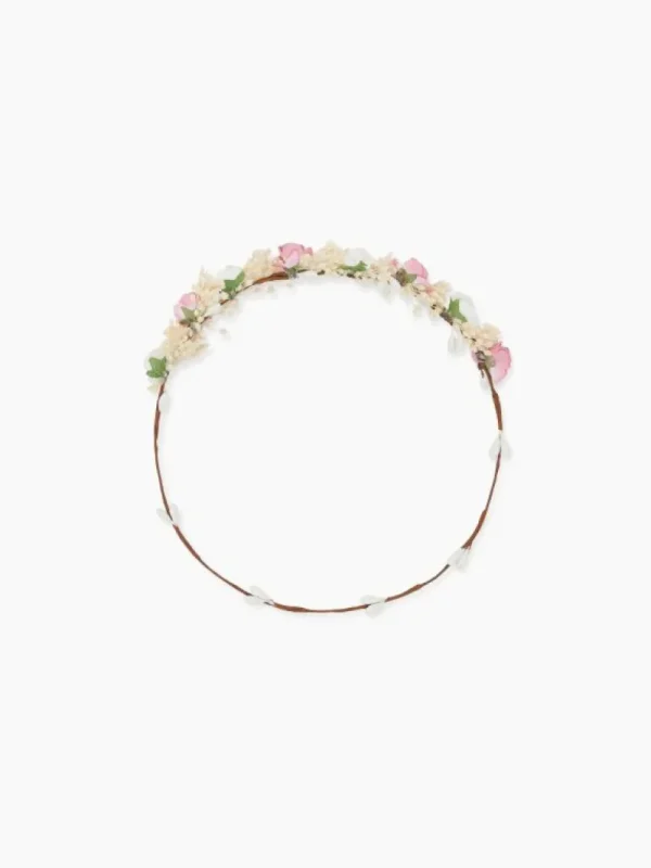 La Coqueta View All | Hair Accessories^Pink Midi Floral Girl Hair Garland