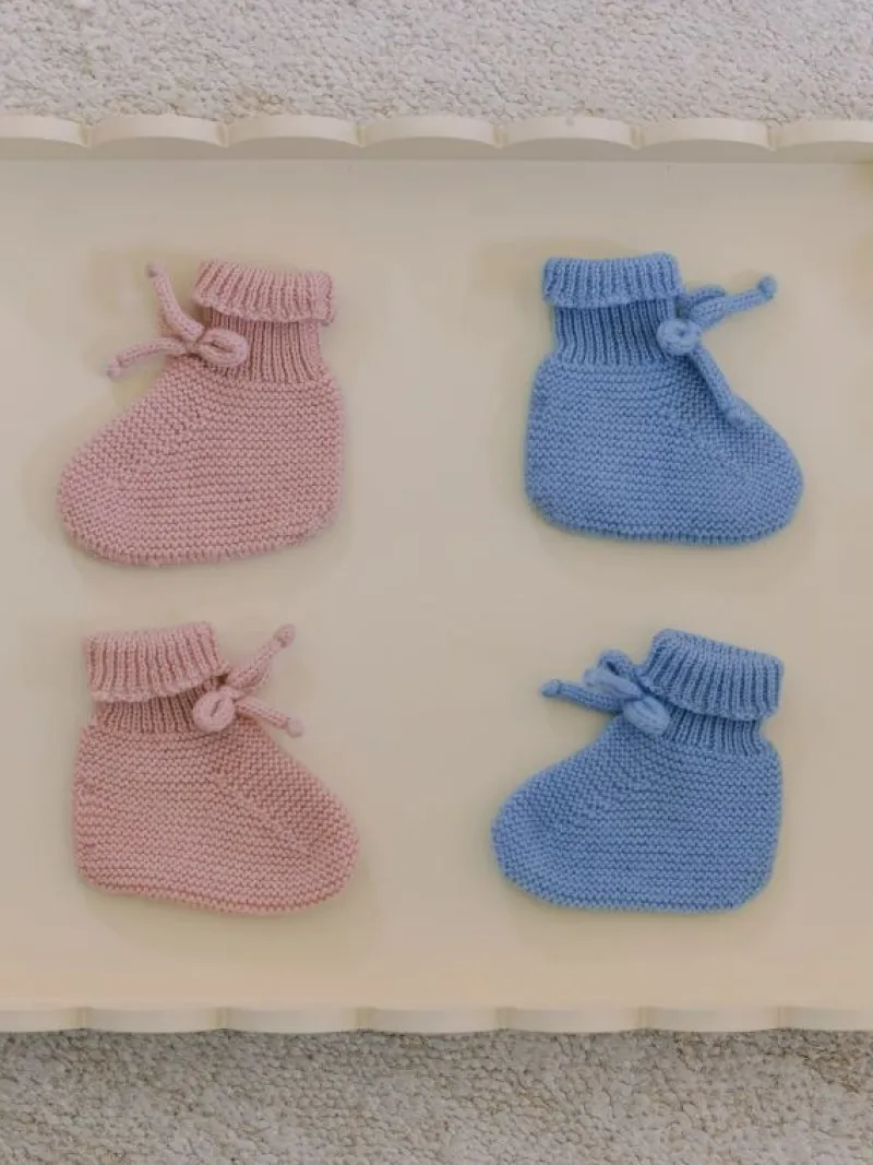 La Coqueta Baby Boots | Baby & Toddler Shoes/Baby Boots^Pink Rimevera Merino Baby Girl Booties
