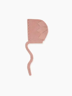 La Coqueta Accessories | Bonnets, Booties & Blankets^Pink Rixo Merino Baby Girl Knitted Bonnet