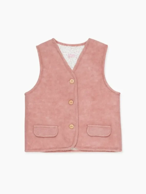 La Coqueta Coats & Jackets^Pink Valentina Girl Wool Vest