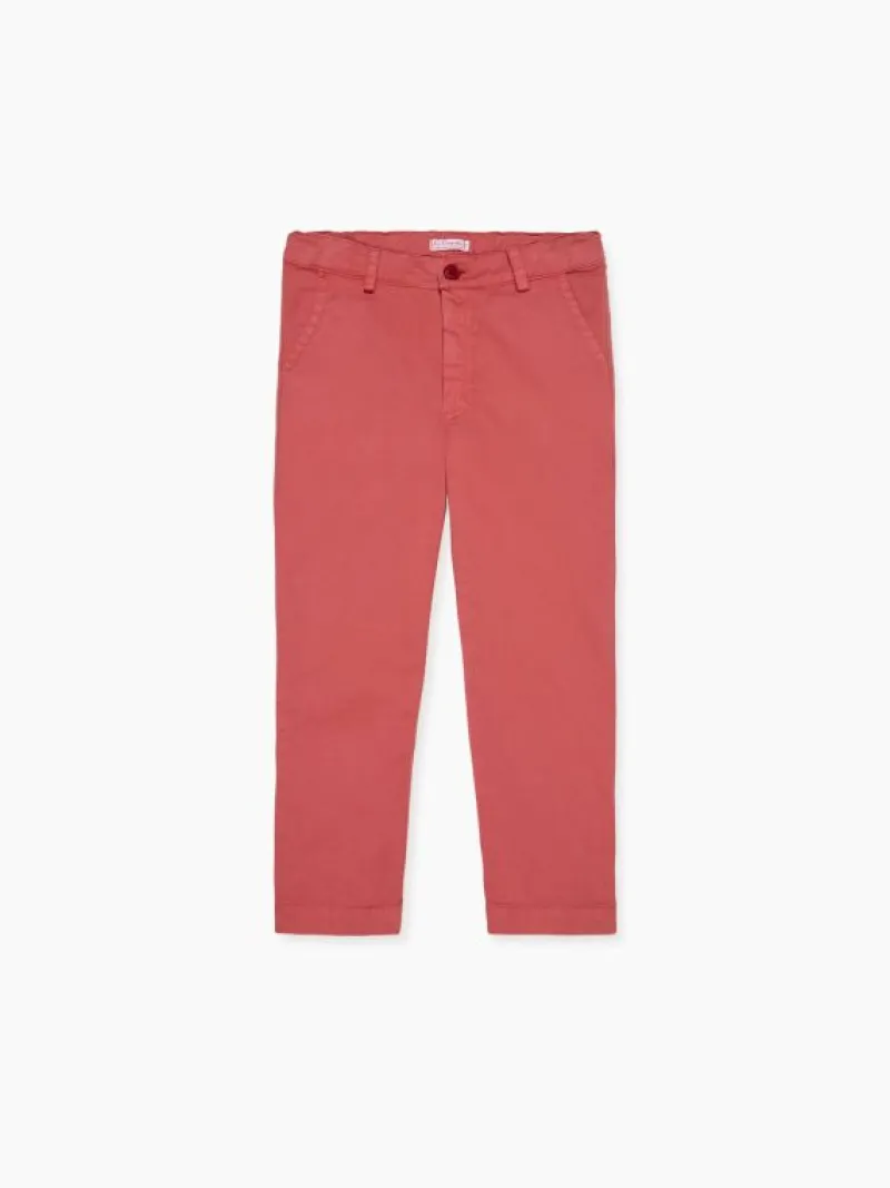 La Coqueta Pants, Jeans & Shorts^Red Elio Boy Chinos
