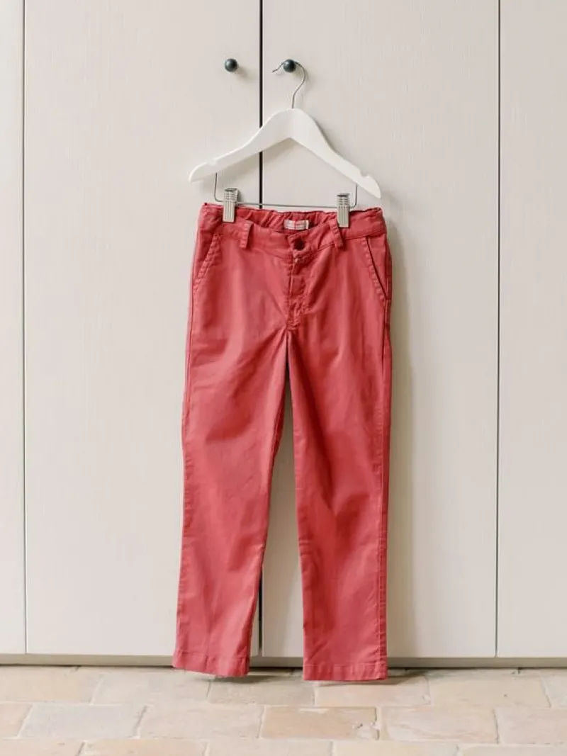 La Coqueta Pants, Jeans & Shorts^Red Elio Boy Chinos