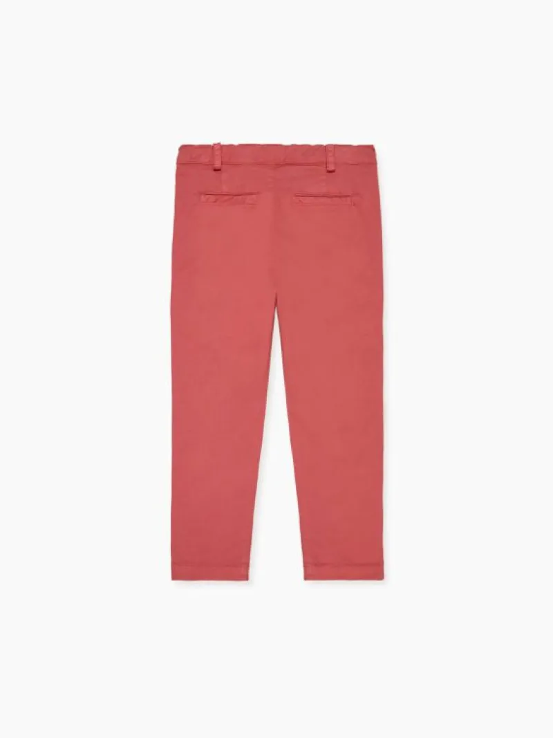 La Coqueta Pants, Jeans & Shorts^Red Elio Boy Chinos