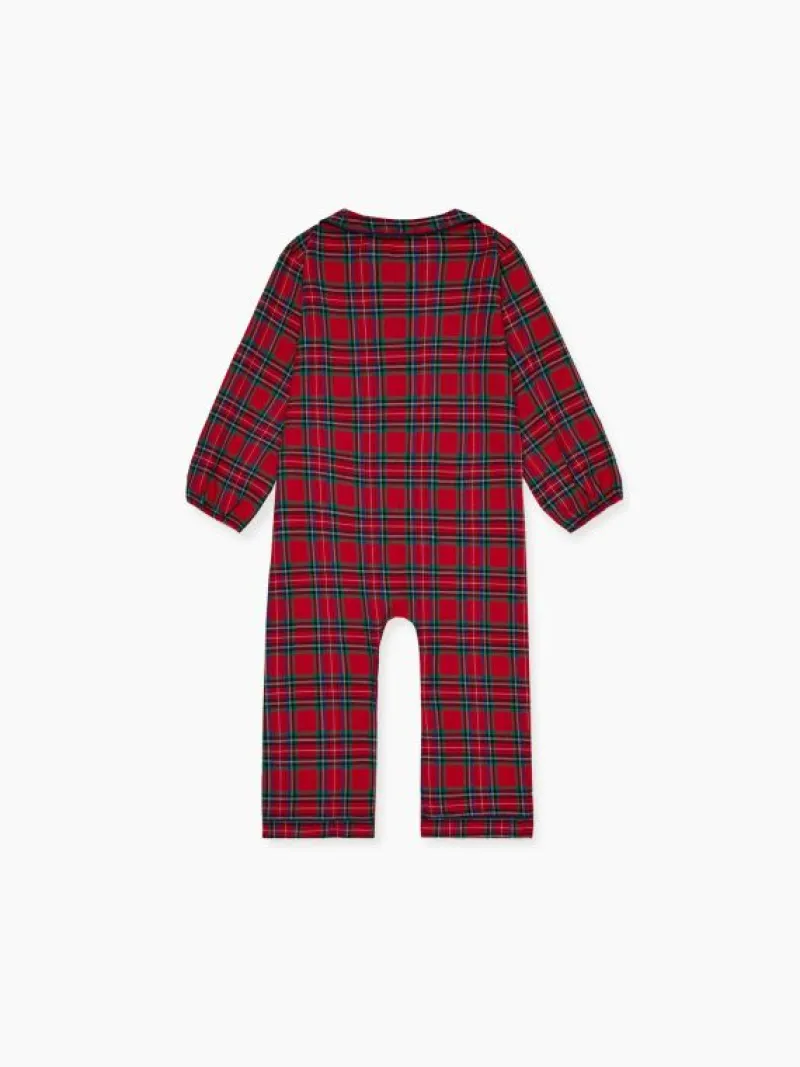 La Coqueta View All | Sleepsuits & Bodysuits^Red Tartan Navidad Baby Pyjamas