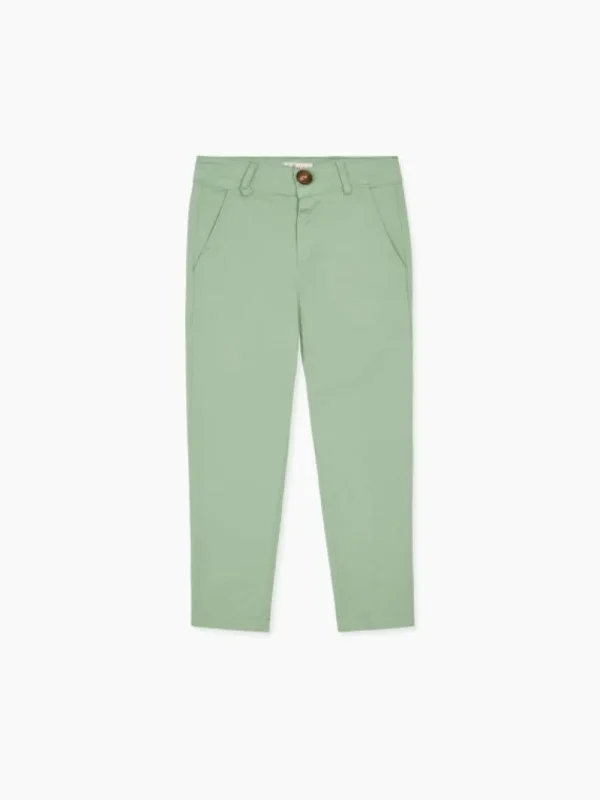 La Coqueta Pants, Jeans & Shorts^Sage Green Elio Boy Chinos