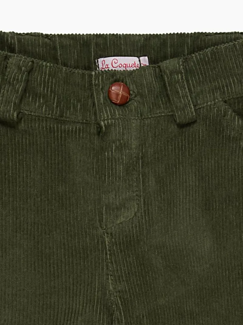 La Coqueta Pants, Jeans & Shorts^Sage Lucas Corduroy Boy Shorts