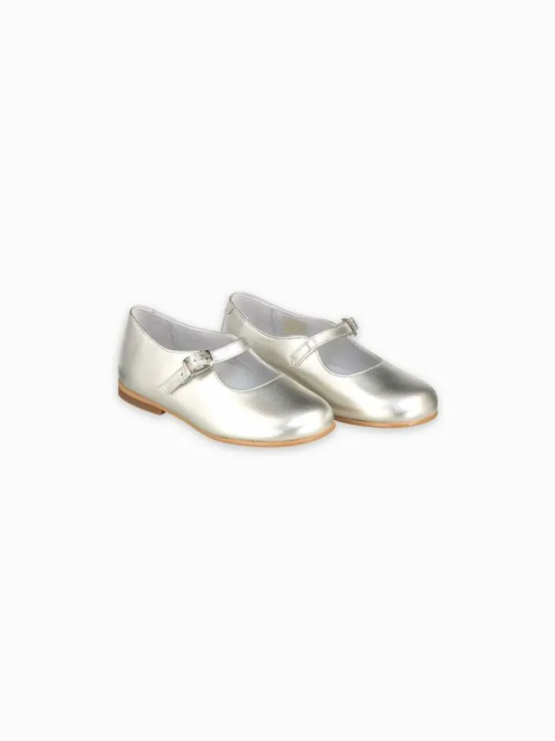 La Coqueta First Walker Shoes | Baby & Toddler Shoes/First Walker Shoes^Silver Leather Girl Mary Jane Shoes