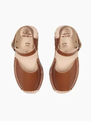 La Coqueta Boys Shoes/Boys Shoes | First Walker Shoes^Tan Leather Avarca Leather Kids Sandals