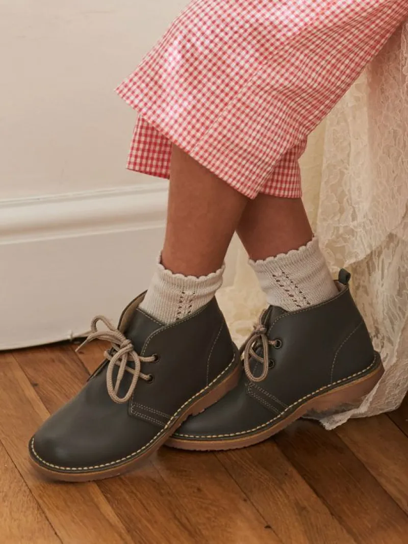 La Coqueta View All | Socks & Tights^White Openwork Short Girl Socks