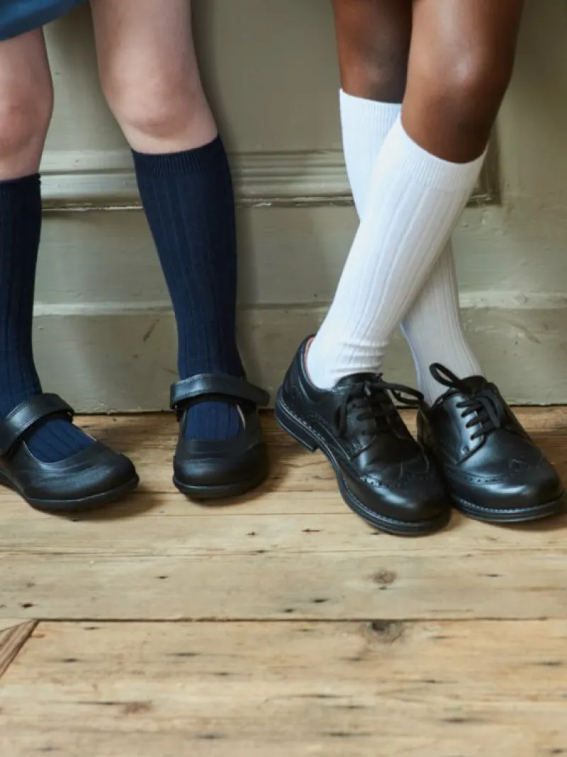 La Coqueta View All | Socks & Tights^White Ribbed Knee High Kids Socks